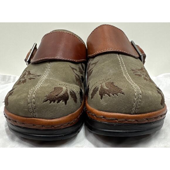 KLOGS Austin Taupe Suede Tapestry Clog, Women's Size 7 - Picture 3 of 13